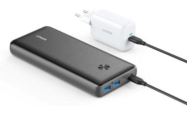 Anker PowerCore III Elite 25600 PD 60W Power Bank with 65W PD Pod Power Supply, Power Delivery Charging Set for USB-C MacBook Air/Pro/Dell XPS, iPad Pro 2020, iPhone 11 Pro / 11 / XS Max/X / 8, and more - Black